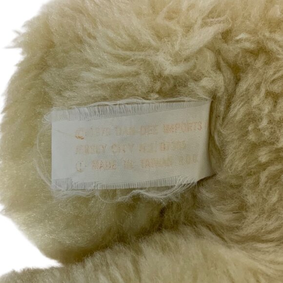 Vintage Dan-Dee 1975 Plush Bunny Holding Carrot Beige White Stuffed Animal Toy - Picture 7 of 7